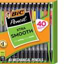 BIC Xtra Smooth Mechanical Pencil with 0.7 mm Medium Point, Refillable and Retractable, 40-Count Pack