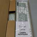 Wireless Keyboard and Mouse Combo, Full-Sized Wireless Keyboard and Adjustable DPI Mouse, 2.4GHz USB Receiver, Silent Keyboard and Mouse for PC, Windows, MAC, Desktop, Laptop (Avocado Green)