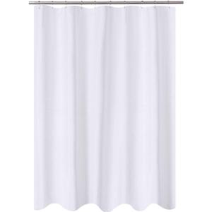 N&Y HOME Fabric Shower Curtain Liner 60 x 72 inches Bath Stall Size, Hotel Quality, Washable, Water Repellent, White Bathroom Curtains with Grommets, 60x72