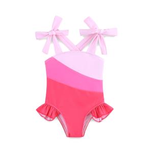 JingleBaBa Summer Baby Girl Bathing Suit Ruffle One Piece Swimsuits Quick Dry Beach Swimwear for Girls 6-9 Months