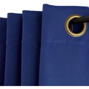 Darkening Custom Made Blackout Curtains Grommet Top Antique Bronze 8 per Panel / Room Window Panels for Bedroom / Insulated Drapes (54 inch wide x 63 inch long each) 1 Panel, Blue