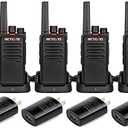 Retevis RT68 Walkie Talkies for Adults, 2 Way Radios Long Range, Hands Free, 1200mAh Battery, Portable Walkie Talkie Rechargeable with USB Charging Base, for Hunting Hiking ( 4 Pack)