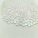 320PCS Square Iridescent Stained Glass Mosaic Tiles, 1.1LB Mosaic Tiles for DIY Crafts, 0.6" Bright Mosaic Glass Pieces for Art Craft and Home Decorations (Iridescent Purple F532, 0.6")