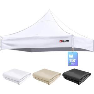 10x10 Canopy Replacement Top for Pop Up Canopy Tent - 4 Drainage Holes10x10ft Canopy top Suitable for Most of The Standard Canopy(top only, White)