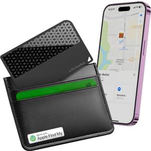 Ultra-Thin Wallet Tracker Card [Apple MFi Certified] Air Tag Card-Style Works with Apple Find My Tracking Your Passport/Luggage/Purse, Preventing Loss of Items