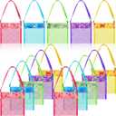 Frienda 15 Pack Mesh Beach Tote Bag, Seashell Bags, Bag Toys Organizer for Holding Beach Children' Toys Market Picnic(Cute Style)