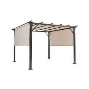 Total Tactic OP70483BE 16 X 4 Ft. Universal Replacement Canopy For Pergola Structure Sun Awning, Beige - 2 Piece