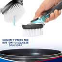 Dish Brush Head Replacement for OXO, 4 Pack Refill Head for OXO Dish Brush, Dish Brush Cleaning Soap Dispensing Head Replacement for Scrubber (Black)