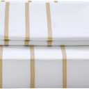 Duvet Cover Set 3 pcs(1 Duvet Cover+2 Pillowcases) 100% Cotton Sateen Woven Hidden Zipper Closure (White Beige, King)