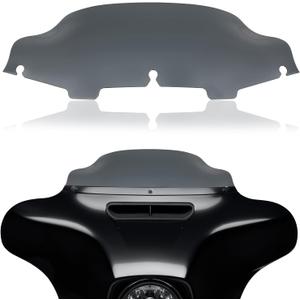 6"Smoke Motorcycle Windshield Windscreen Wind Splitter Compatible with Harley Davidson Touring Street Glide Electra Glide FLHT FLHTCU Ultra Classic Glide FLHX FLHTK Tri Glide 1996-2013