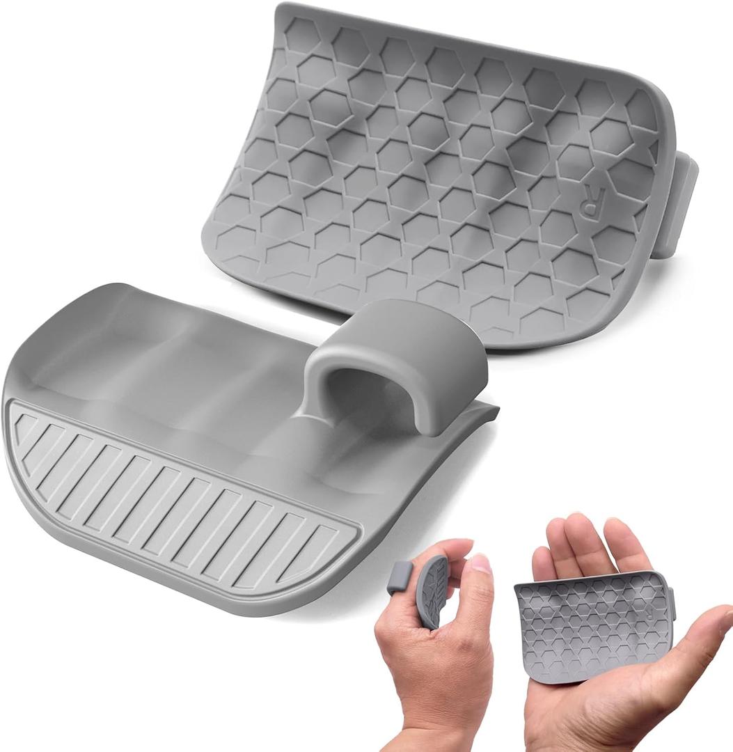 Upgrade Rypt Grip Gym Hand Grip Weight Lifting Grip for Men and Women Anti- Slip Workout Grips-Soft Silicone Hand Palm Protector Gloves for Weight lifting Push-Ups Gym Training and Exercise-Grey.