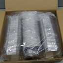 Vesici 100 Sets Valentines Mini Loaf Pans with Lids, 5.7 oz Disposable Aluminum Foil Baking Cups, Rectangle Cake Pans for Pudding Desserts Muffin Baking Storage Valentines Birthday Party(Black Silver)