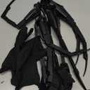 New Articulated Finger Extensions With Protective Glove, Halloween Fingers With Fingernails, Long Claw With Gloves, Scary and Flexible Skeleton Claws Hands (Black+Black Nail)