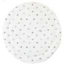 MakeMake Organics Organic Play Mat GOTS Certified Organic Cotton Nursery Floor Rug Washable Reversible Non Toxic Activity Mat Tummy Time Crawling Pad Thick Quilted (Rainbow, White)