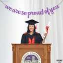 Purple Graduation Decorations 2026, We are So Proud of You Banner - Glitter 10 Feet, No DIY | Congratulations Banner Purple, Graduation Decorations Class of 2026, KatchOn
