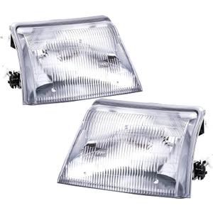 Headlights Assembly Replacement for 1998 1999 2000 Ford Ranger Pickup Truck Headlamp Assembly Driver and Right Passenger Side, Factory OE Style