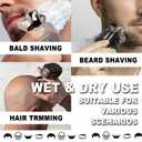 4PCS Shaver Replacement Blades,Shaver Replacement Heads for Pitbull Platinum Pro Shaver,Compatible with Skull Shaver Pitbull Gold PRO Shaver Replacement Blade