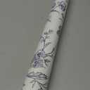 Safiyya Blue and White Wallpaper 393"x17.3" Floral Birds Peel and Stick Wallpaper Removable Contact Paper Peel and Stick White Contact Paper for Walls Vinyl Rolls