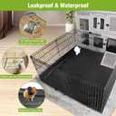 GUTINNEEN Rabbit Pet Playpen Bunny Run Extension Indoor Small Animal Pen (Playpen Only), Size: 48.0"L x 48.0"W x 24.0"H