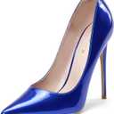 Elisabet Tang Women Pumps, Pointed Toe High Heel 4.7 inch/12cm Party Stiletto Heels Shoes (10, Royal Blue)