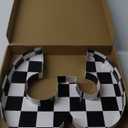 Mifoci 13.7" Race Car Cardboard Fillable Number Box for Charcuterie Fast Birthday Party Decor 1st 2nd 3rd 5th Number Shaped Box Black and White Checkered Snack Paper Mache Tray for Party Supplies (3)