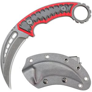 C1112 Fixed knife,Fixed Blade Knife,D2 Steel Blade +G10 Handle Outdoor Camping Knives,EDC Tool Knifes with Kydex Sheaths(Red)