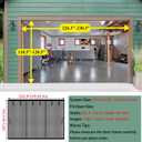 Garage Door Screen 19x10ft For 2 3 Car, Retractable Fiberglass Magnetic Screen Mesh Curtain Doors, Heavy Duty Weighted Bottom, Easy Assembly, Hands Free for Garage Carport Patio Porch (Black, 19x10ft)