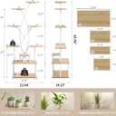 9 Tier 66" Tall Plant Stand with Grow Lights for Indoor Plants（White）