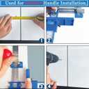 Cabinet Hardware Jig, King&Charles Cabinet Handle Jig with Automatic Center Punch, Avoid Jitter Caused by Direct Drilling. Use for Handles and Pulls on Drawers/Doors, Perfect Set.