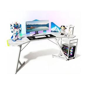 Semi-Enclosed Gaming Desk,Multi-Colored LED Lights,Headphone Storage Shelf,Mobile Storage Shelf for Computer Mainframe and Speakers,Suitable for Gaming Enthusiasts and Home Office Work