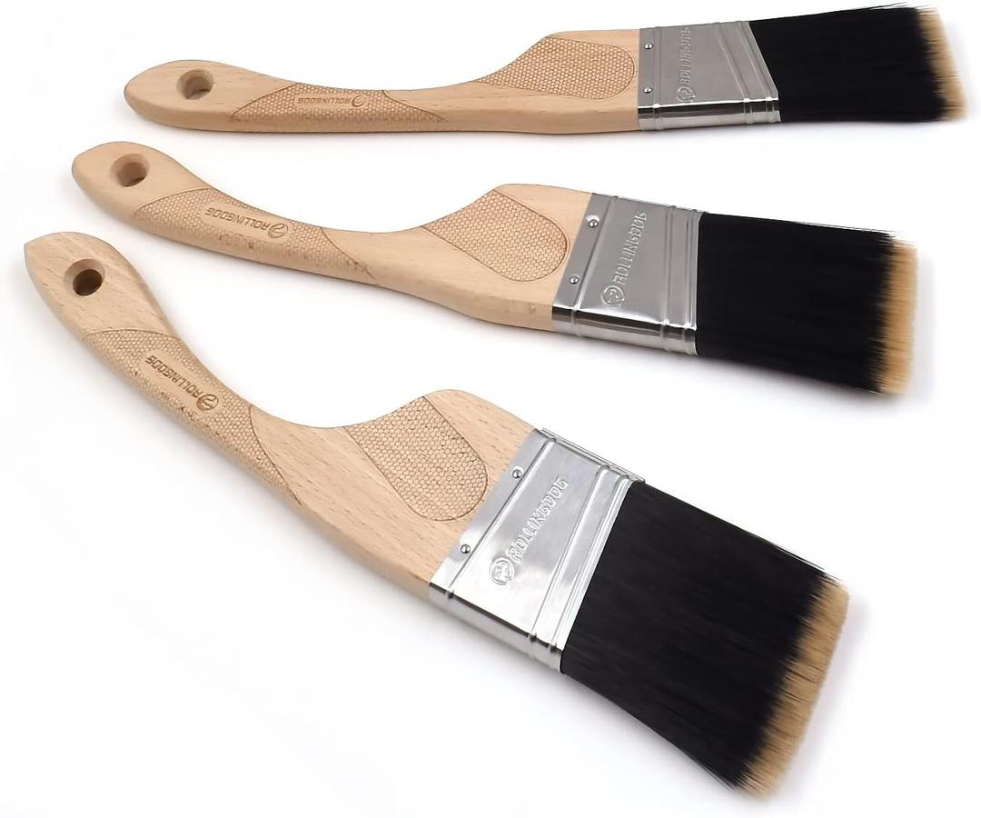 ROLLINGDOG Angled Paint Brush Set - Trim Brush,Paint Brushes for Painting Walls,Pack of 3(1.5", 2", 2.5")