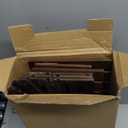 3 Tier Fruit Basket for Kitchen Counter Fruit Storage Large Wood Vegetables Basket with Banana Hooks Bowl Stand Holder Snack Organizer Countertop Onion Bread Pantry (Dark Brown)