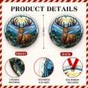 2 x Deer Christmas Ornament 2025 - Rustic Hunting Decor, Buck Hunter Reindeer Decoration  Woodland Holiday Tree Ornament, Hunt Lover Gift, Ideas for Man, Hunters