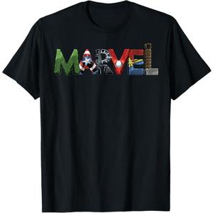 Marvel Avengers Character Text Portrait T-Shirt, M