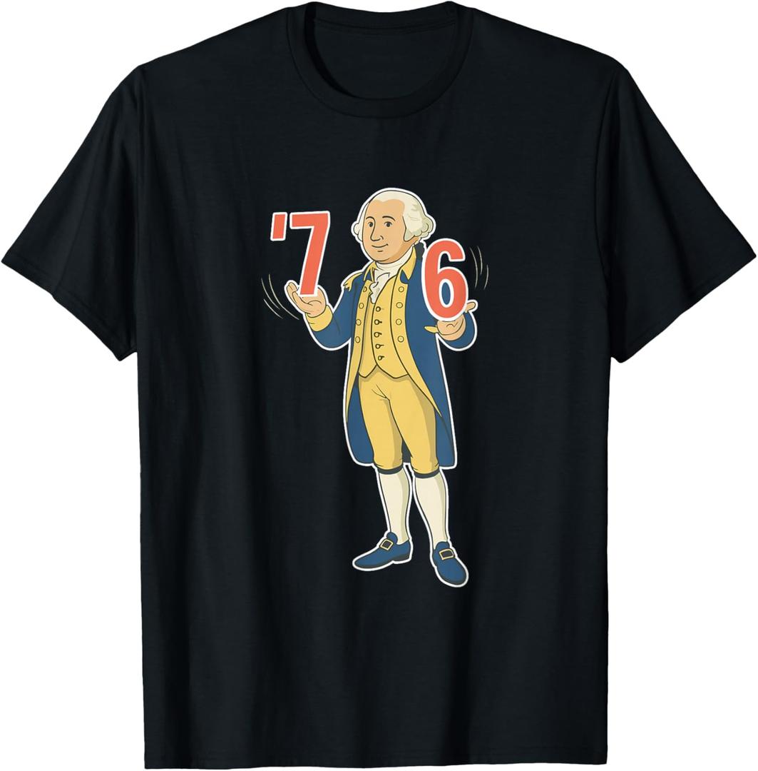 67 Funny George Washington Meme Six Seven Gen Alpha Slang T-Shirt S