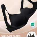 Vertvie Bras for Women No Underwire Wireless Push Up Seamless Full Coverage Comfort Sports Everyday Bra Regular & Plus Size (Black, L)