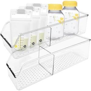Zebrabox Breastmilk Storage Container Compatible with Medela Breast Milk Collection and Storage Bottles| Breast Milk Freezer Storage Organizer for Breast Milk, Baby Bottles (2 Pack)