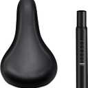 kowaku Kids Bike Saddle Children Bicycle Seat for Boys Girls Soft PU Leather Balance Bike Seat Cushion Replacement for Riding Biking (Saddle w 25.4mm Post)