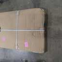 EASYSOUL Modern Glass Coffee Table, 44.88" D x 32.28" W x 15.75" H, Abstract Round Tea Tables for Living Room Home Office Industrial Cocktail Tables (Walnut-Clear Glass, 44.88")