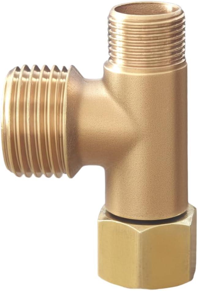 Bidet T Adapter Compatible with Toto Fit Washlets for Skirted Toilets Install, (3/8" x 3/8" x 1/2"), Connect to 3/8" Water Supply at the wall Instead of 7/8" Toilet Tank Inlet
