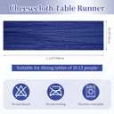 12 Pack Royal Blue 20x120 Inch Cheesecloth Table Runner 10FT Boho Gauze Rustic Gauze Cheese Cloth Table Runners for Wedding Party Baby Shower Birthday Banquet Spring Decor