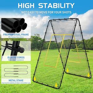 Double-Sided Practice Area: Double-Sided 7×4 Ft Volleyball Bounce Back Net Offers A Spacious 2×28 Sq Ft Rebounding Surface, Perfect For Volleyball, Baseball, Softball, Lacrosse, And Soccer Practice With Family Or Friends