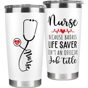Nurse Gifts for Women - Nurses Week Gifts - Appreciation Gift for Nurses - Nurse Rn Practitioner Ideas for Women - Retirement, Graduation Nursing Student Gift - 20 Oz Stainless Steel Tumbler