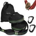 Hammock Straps, Hammock Tree Straps Lightweight Set of Two 10FT Long 32 Adjustable Loops Total with 2 Carabiners Holds up to 1000 Lbs Each Strap