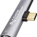 CableCreation USB C to 3.5mm Headphone and Charger Adapter, 2 in 1 Type-C to 3.5mm Audio Hi-Res with PD Fast Charge, USB C to Aux with Charging Dongle for iPhone 16 15 Pro Max, Galaxy 24+, Pixel, iPad