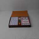 Chinese Mahjong Set, Mahjong Game Set with 146 Numbered Large Tiles (1.5", Green), Mahjong Tiles Set with Brown Carrying Case