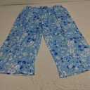 Ekouaer Pajama Set for Women 2 Piece Ruffle Short Sleeve Sleepwear Top and Capri Pants Soft Pjs Set S-XXL
 2XL