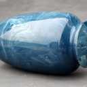 Handmade Cremation Urn for Human Ashes Shiny Blue Funeral Urn for Ashes Adult Handcrafted Upto 240 lbs