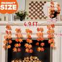 JOYIN Thanksgiving Decorations Branch Light with Maple Leaves, Total 21.3FT Fall Leaves Decor String Lights, Thanksgiving Maple Leaf Decorative Lights for Home, Indoor, Outdoor, Party Supplies
