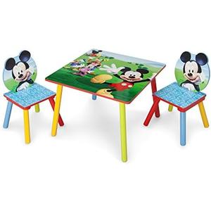 Delta Children - Disney Mickey Mouse Kids Table and Chair Set 3- Piece Set (2 Chairs Included) - Ideal for Arts & Crafts, Snack Time, Homework & More, Pink